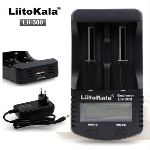 NEW LiitoKala Lii-300 18650 Digital Battery Charger LCD Display Test Battery capacity 18650 Carregador bateria Charger free