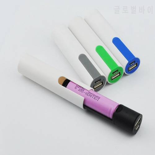 100pcs/lot 2016 New Cylindrical ABS Multicolor Powerbank 2000mah Slim Travel Portable Charger for Any Phone