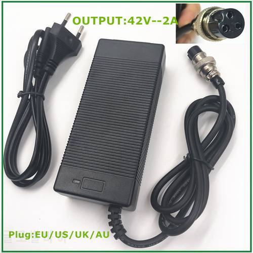 36V Li-ion Lithium Battery Charger Output 42V2A Electric Bike E Scooter Charger XLR3 3 Pins Female Connector