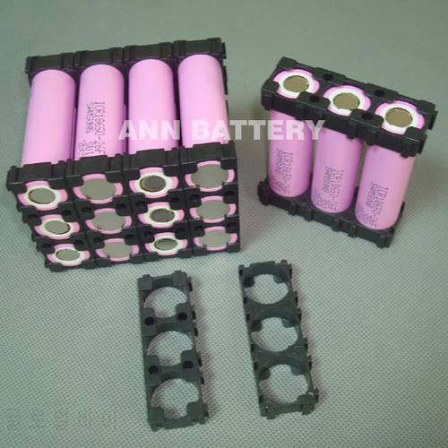 100pcs 18650 battery holder 3P cylindrical batteryies plastic case 18650 lithium ion battery holder bracket