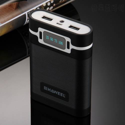 4x18650 Battery Portable 10000mAh DIY Power Bank Box Shell with 2xUSB Output&Display for iPhone,Galaxy without Battery 5V
