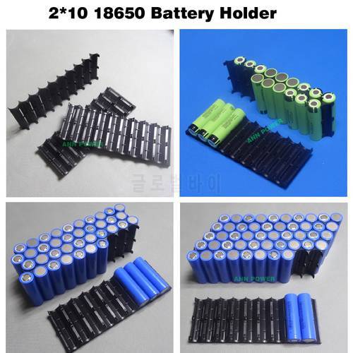 18650 battery holder Cylindrical cell 2*10 plastic holder 18650 lithium ion battery bracket plastic case 2P10S 3P10S 4P10S 5P10S