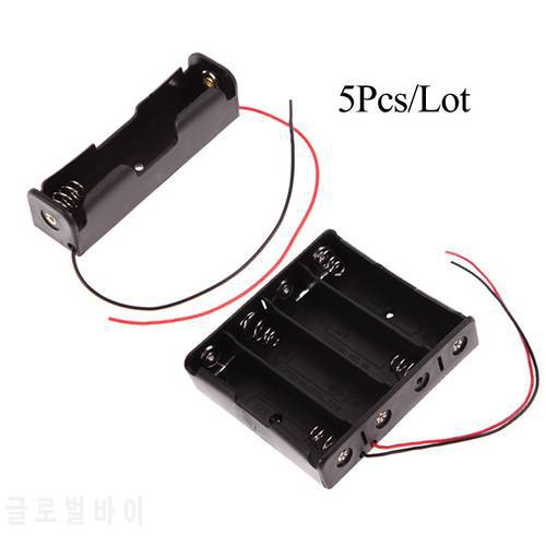 5Pcs/Lot 18650 Battery Holder Power Bank 1X 2X 4X 18650 Batteries Storage Box Case 1 2 4 Slot 18650 Battery Case With Wire Leads