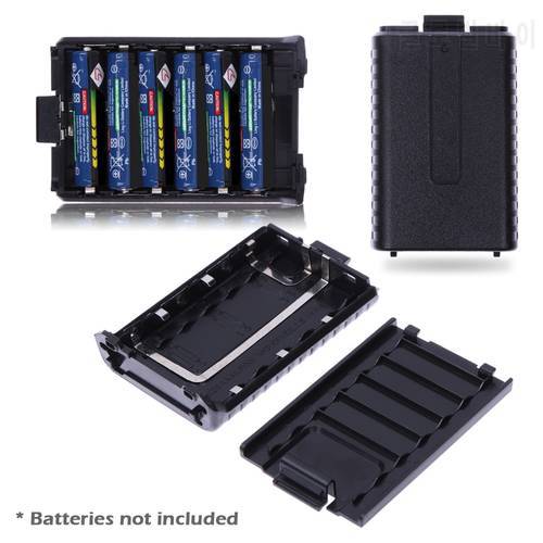 1pcs 6 x AAA Extended Battery Case Box BATTERY pack shell for Baofeng UV-5R 5RA/B/C/D 5RE+ (battery not include)