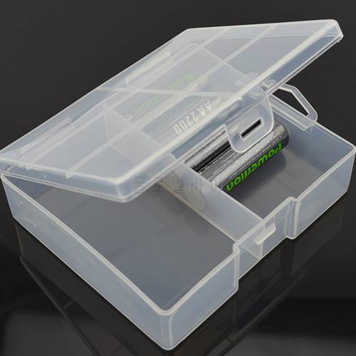 125x90x23mm Transparent 2-Grids Battery Storage Holder Box Battery Storage Case Container Boxs for Maximum 24 X AA Batteries