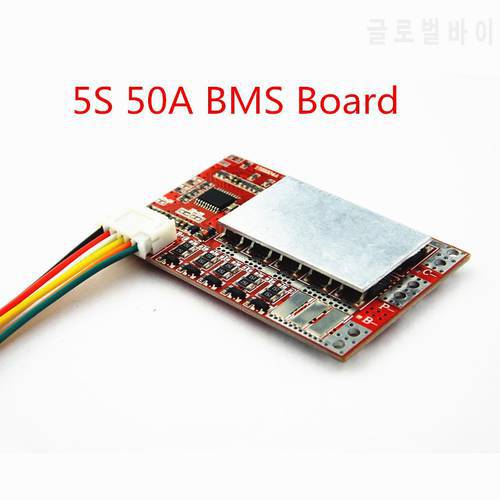 5S 50A BMS Board/ 55A 3.7V Lithium battery protection board/3.2V iron phosphate/LiFePO4 battery BMS board with Balance