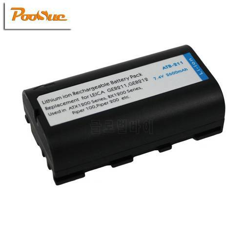 High quality 2600mAh total station instrument battery for Leica Survey Equipment GEB211 GEB212 ATX1230 Piper 100