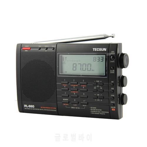 Lusya Tecsun PL-660 Portable Stereo Radio High Performance Full Band Digital Tuning FM AM Radio SW SSB I3-001