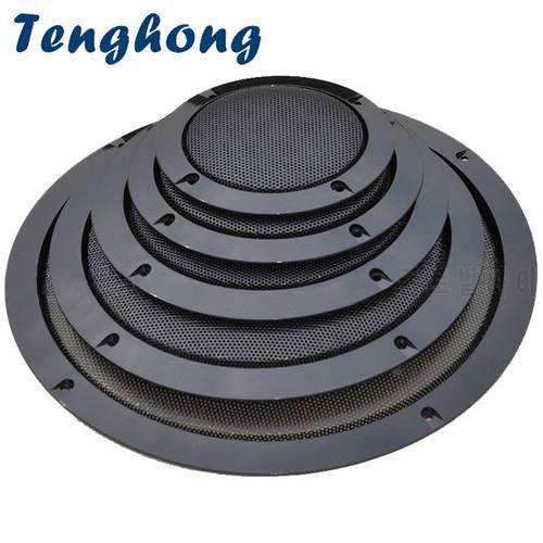 Tenghong 2pcs Audio Speaker Cover Round Speakers Protective Cover Mesh Net Grille 2/3/4/5/6.5 Inch For Loudspeaker DIY Assembly