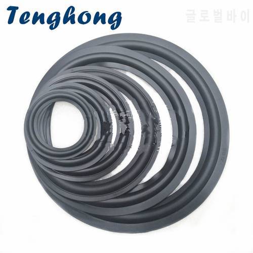 Tenghong 2pcs Speaker Rubber Edge 4 5 6 8 10 12 Inch Subwoofer Speakers Repair Parts Accessories Folding Ring In Loudspeaker DIY