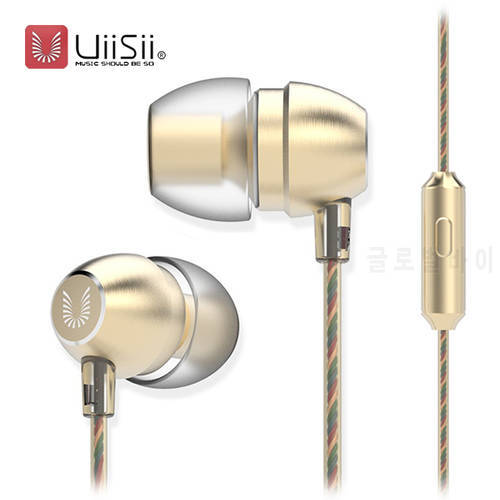 UiiSii HM7/HM6 In-ear Earphone Metal Super Bass Stereo Headphones with Microphone 3.5mm for iPhone /Samsung IOS Android Phones