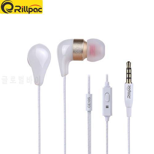 Rillpac CE10S with mic 3.5mm In ear Noise Isolating HD HiFi Earphone earbuds super bass stereo earphones for Smart phone