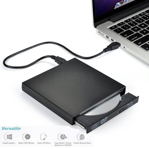KuWfi USB2.0 External Blu-Ray DVD Drive Slim Writer Burner Play 3D Movie for WINDOWS XP/7/8/10 Optical drive