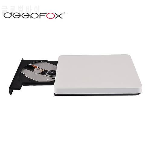Deepfox Portable Slim USB 3.0 External DVD ROM DVD RW CD Burner Writer Optical Drive For Laptop Netbook Notebook PC Black