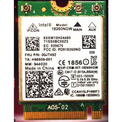 Wireless Adapter Card for lenovo 00JT492 Intel Tri-band Wireless AC 18260NGW M.2 bt 4.1 Wifi Card 867M