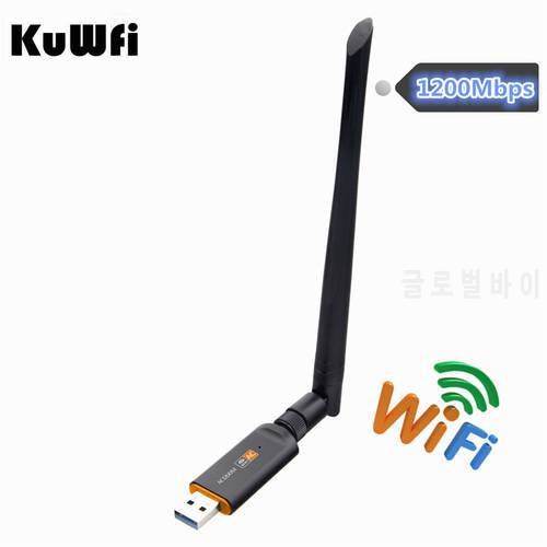 1200Mbps USB Wireless Wifi Adapter 2.4GHz 5.8GHz RTL8812BU Wireless-AC Network Card PC Wifi Receiver For MAC/Liunx OS/Windows7/8