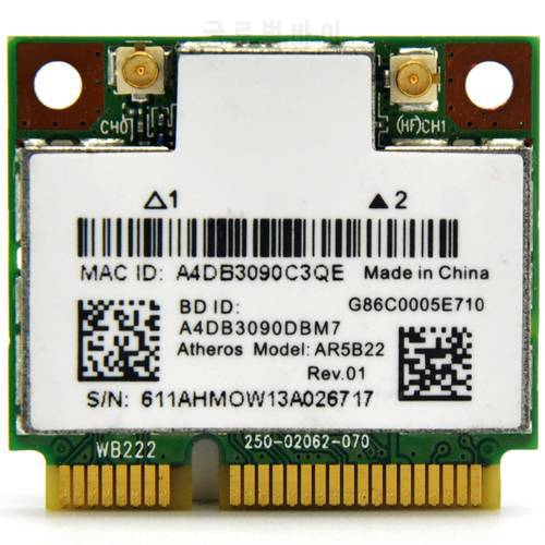 WTXUP for Atheros AR5B22 AR9462 Dual Band 300Mbps Wireless Mini PCI-e WiFi Adapter PCi Express WLAN Card + Bluetooth 4.0