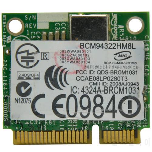 WTXUP for Broadcom BCM94322HM8L BCM4322 AR9280 2.4G & 5.0 GHz Mini PCI-E 300Mbps Wireless WiFi Adapter for Win 7/8/8.1/Linux/Mac