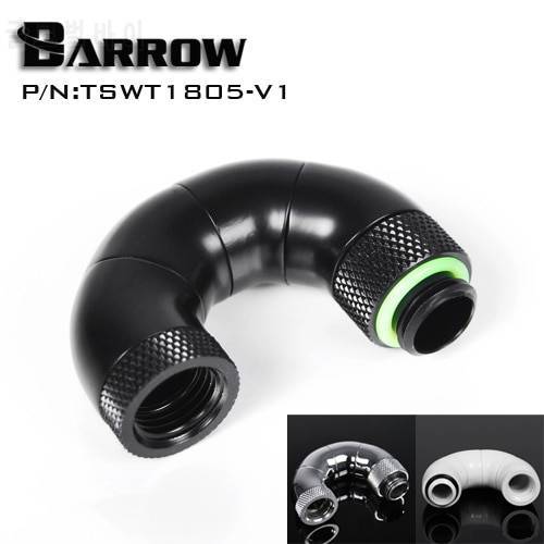 Barrow 5 Directions 360 Degree Rotary Fittings White Black Silver Gold Split Water Cooling Fittings, TSWT1805-V1