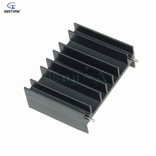 10pcs Aluminium Heatsink With Pins For Motherboard MOS Tube Cooling Heat sink Cooler 35x47x17mm Black