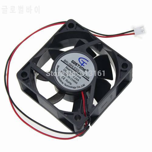 20pcs Gdstime 6025 60mm x 60mm x 25mm 2Pin 12V DC Brushless Cooling Fan For PC Computer CPU Cooler