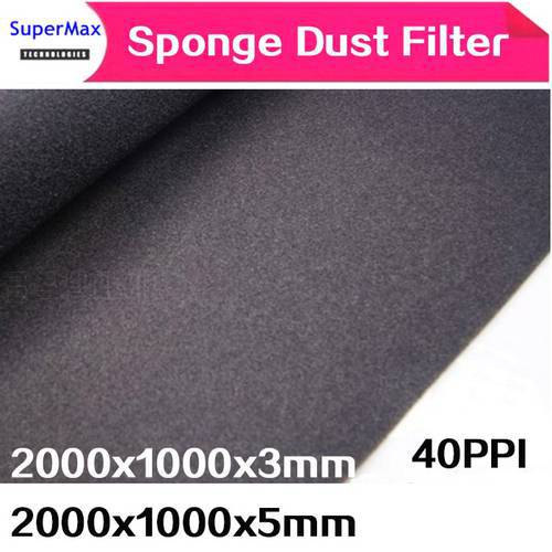 DIY 1m x 2m x 3mm/5mm Computer Mesh sponge PC Case Fan Cooler Black Dust Filter Case Dustproof Cover Chassis dust cover 40PPI