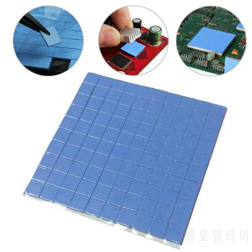 100 Pcs/Set Thermal Pad GPU CPU Heatsink Cooling Conductive Silicone Pad 10mm*10mm*1mm Size for Laptop Notebook 17