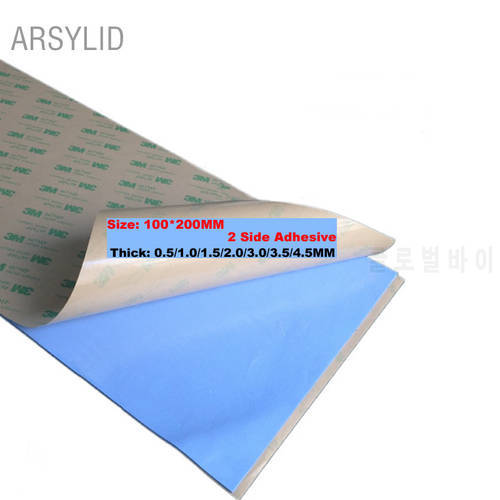 High Efficient thermal conductivity 3.6W 100mm*200mm Double side Conductive Heatsink Plaster thermal pad for heat sink radiator