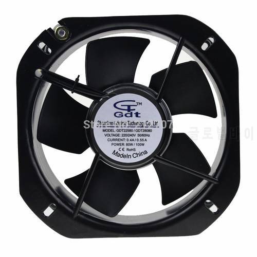 1 Piece Gdstime 225mm Metal Industrial 22580 225x225x80mm AC 220 240V Cooling Fan