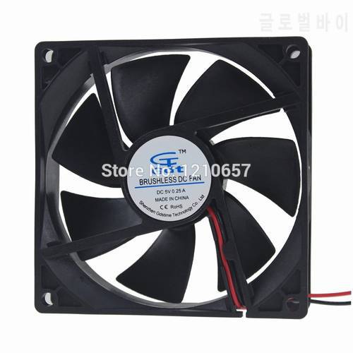 5Pieces LOT Gdstime 92mm 92 x 92 x 25mm 9.2cm DC 5V 2Pin Brushless Cooling Fan