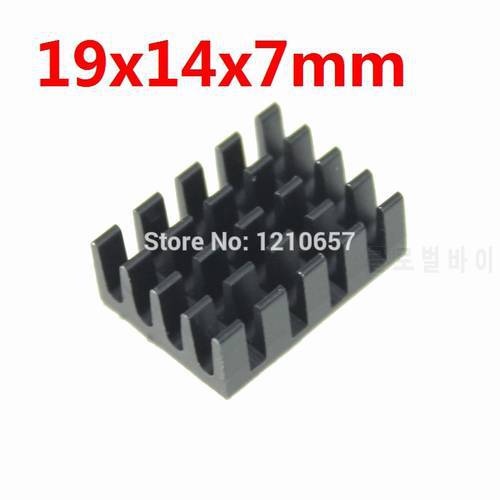 8pieces lot 19x14x7mm Aluminum Black Heat Sink For Chip Router Video Memory