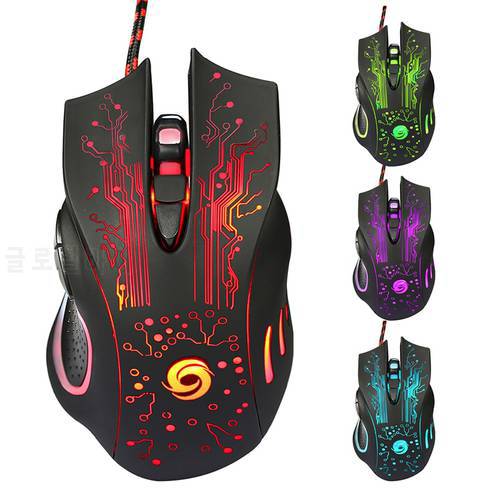6D USB Wired Gaming Mouse 3200DPI LED Optical Ergonomics 6 Buttons Game Pro Gamer Computer Mice for PC Laptop Gamer