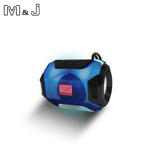 M&J Portable Mini Bluetooth Speakers Wireless Hands Free LED Speaker TF USB FM Sound Music For iPhone X Samsung Mobile Phone