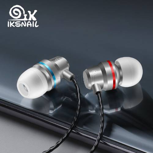 IKSNAIL In-Ear Earphones For Mobile Phone Headset 5 Colors 3.5mm Clear Bass Sport Micro Ear phones For iPhone Xiaomi With Mic