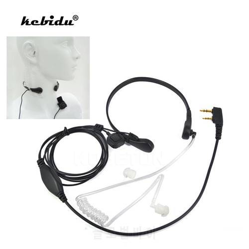 kebidu Throat Microphone Earphone Security Vibration Headset for BaoFeng UV-5R UV-B5 UV-B6 BF-888S TG-UV2 Walkie Talkie