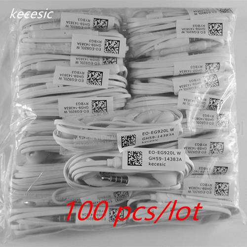 100 pcs / lot kecesic S6 Earbuds New with Mic 3.5mm high quality Earphone for Samsung Galaxy S6 for s7 Edge s8 Earphones
