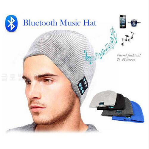 Stereo Bluetooth Earphones Earphones Hat Men Women Winter Outdoor Sport Stereo Music Wireless music hat for iPhone Samsung