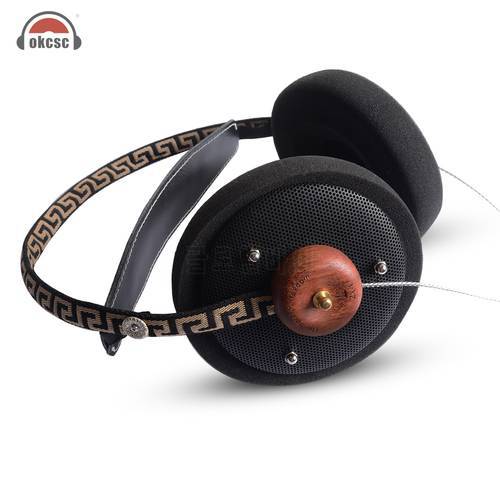 OKCSC ZX1 Open Back HiFi Wooden Over-ear Headphone 57mm Speaker Open Voice Monitor Headset with 3.5mm Silver Plated Cables
