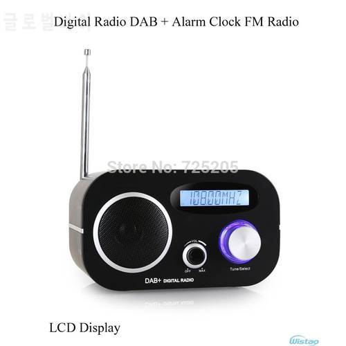 DAB + Digital Radio Alarm Clock FM Radios LCD Display Automatic Search Station Time and Date Display1.5W RMS Free Shipping