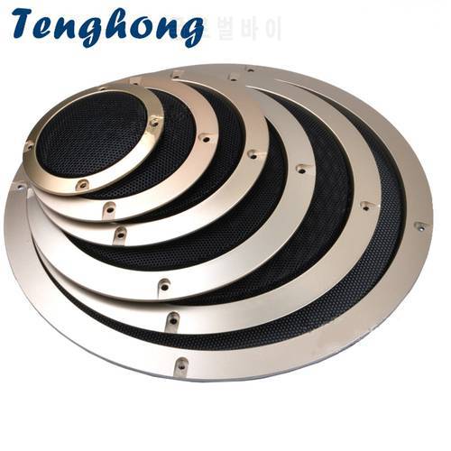 Tenghong 2pcs Audio Speaker Cover 2/3/4/5/6.5 Inch Circle Decorative Mesh Grille Net Covers For Car Loudspeakers Protective DIY