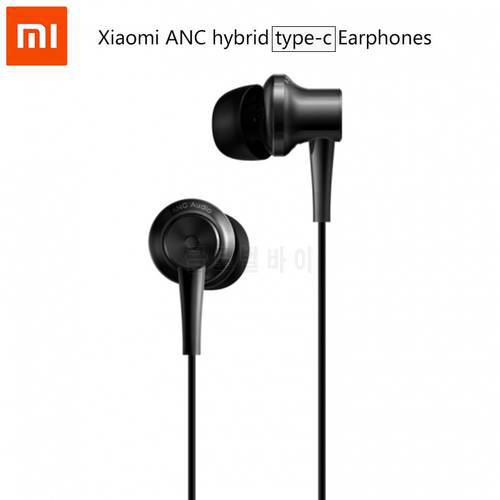 100% Original Xiaomi Mi ANC Earphones Hybrid USB Type-C Charging-Free Mic Line Control Music earphones for Xiaomi Mi6 MIX Note2