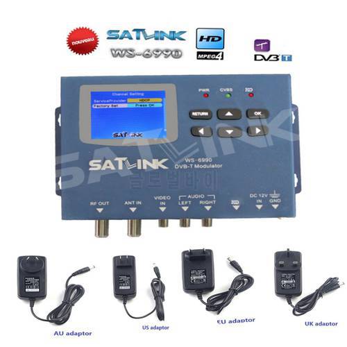 original Satlink 6990 WS-6990 Terrestrial modulat 1 Route DVB-T RF modulator/ AV/ hd 1080p Meter digital finder For DVD Recorder