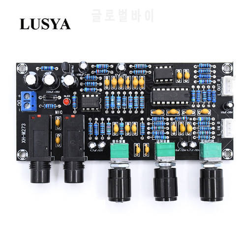 Lusya PT2399 Digital Microphone Amplifier Board Reverberation Karaoke Reverb Amplifier NE5532 Pre-amplifier Tone Board F4-011