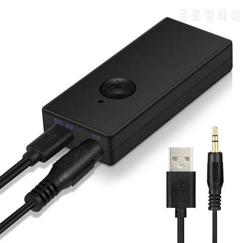 Bluetooth 4.2 Stereo RCA Aux 3.5mm Transmitter Wireless TV Audio Adapter Receptor for Headphones