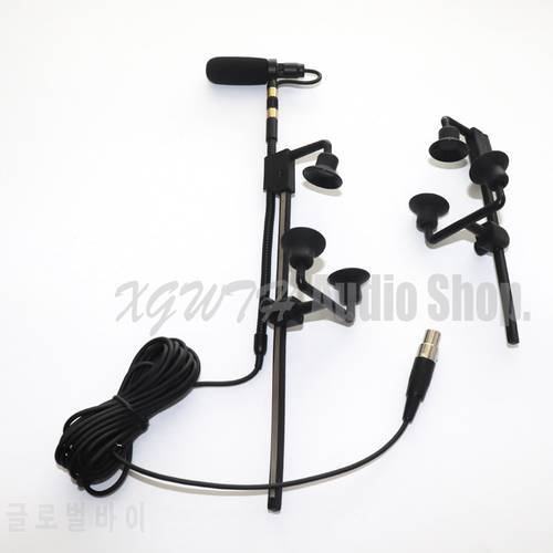 Musical Instrument Condenser Microphone for Saxophone Violin Orchestra Trumpet Gooseneck Stage Performance with Mic Stand Clip