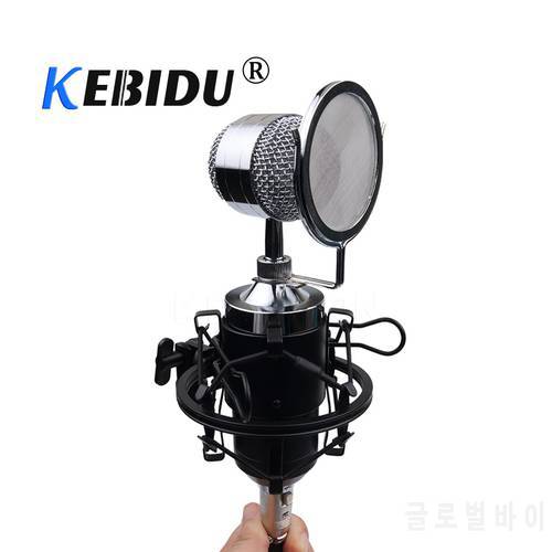 kebidu BM-80 BM-800 MK-F100TL Condenser KTV Microphone Sound Recording Microphone with Shock Mount for Radio Microphone