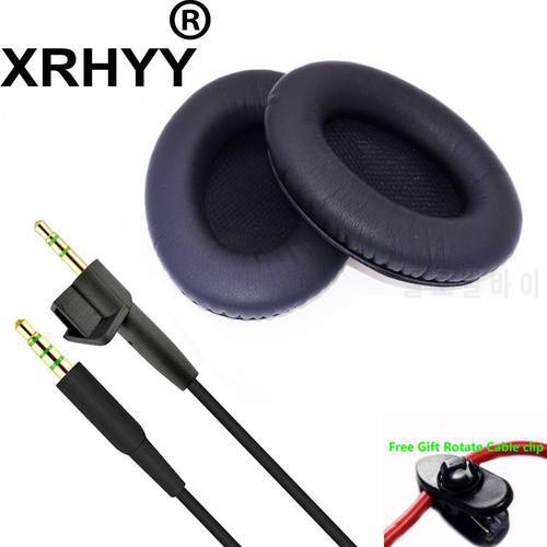 XRHYY Replacement Earpad Ear Pad Cushions And Audio Cable With Mic And Volumn Control For Bose Bose AE2 AE2i AE2W Headphones