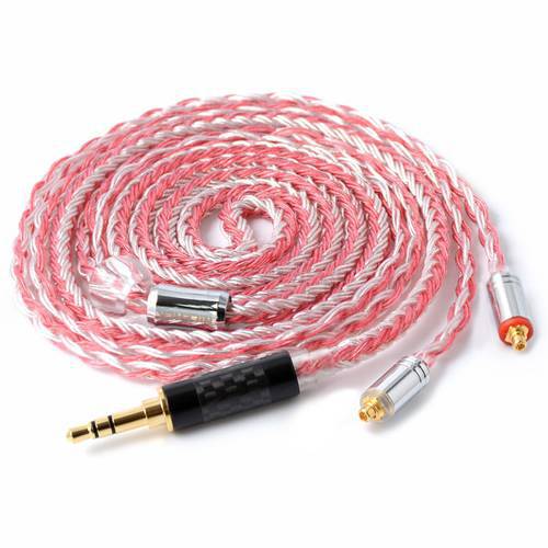 NiceHCK 16 Core Copper Silver Mixed Cable 3.5/2.5/4.4mm MMCX/2Pin For TFZ ZSX ZS10 ST10 C12 C16 BA5 V90 NX7 PRO/DB3/F3/M6 BL-03