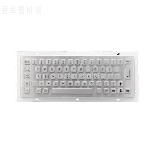 Kiosk IP65 mini vandalproof robust keyboard,65 keys Rear Mounting metal panel keyboard without integrated trackball and touchpad