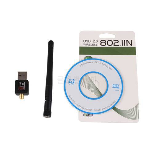 USB Wireless Wifi Adapter With 5dB Antenna Long Range 150Mbps Network Ethernet LAN Card Portable Wifi Receiver For PC Laptop